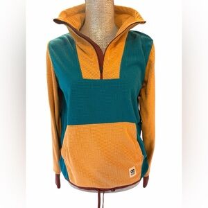 Outdoor Research Teal and Colorblock Waffle Half-Zip
